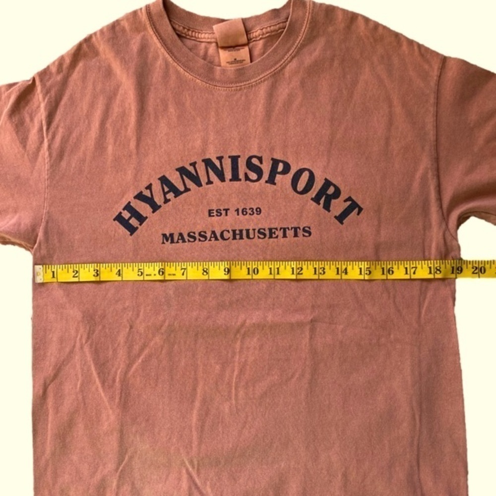 GILDAN Heavy Weight Cotton Hyannisport Massachusetts Tee Rustic Orange Size M - Picture 5 of 6